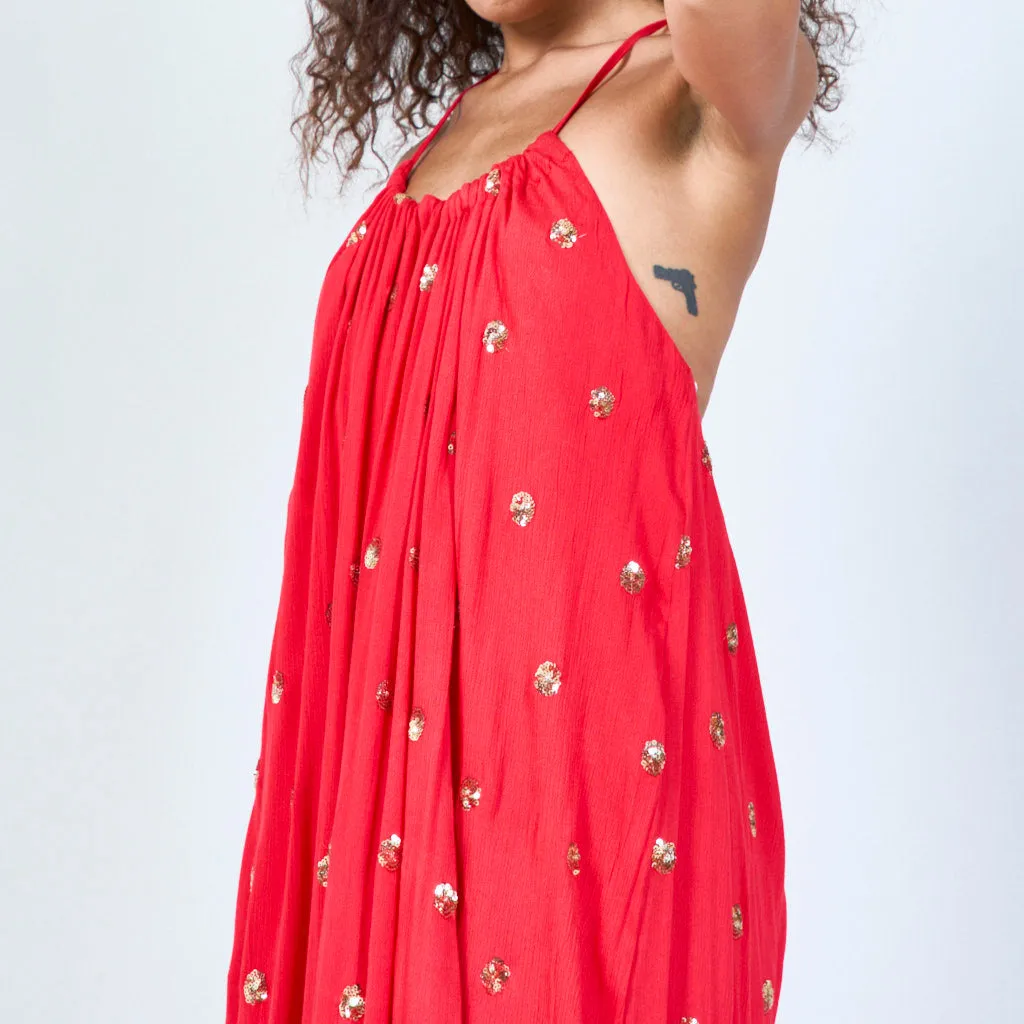 Maxi dress with delicate embellishments wholesale