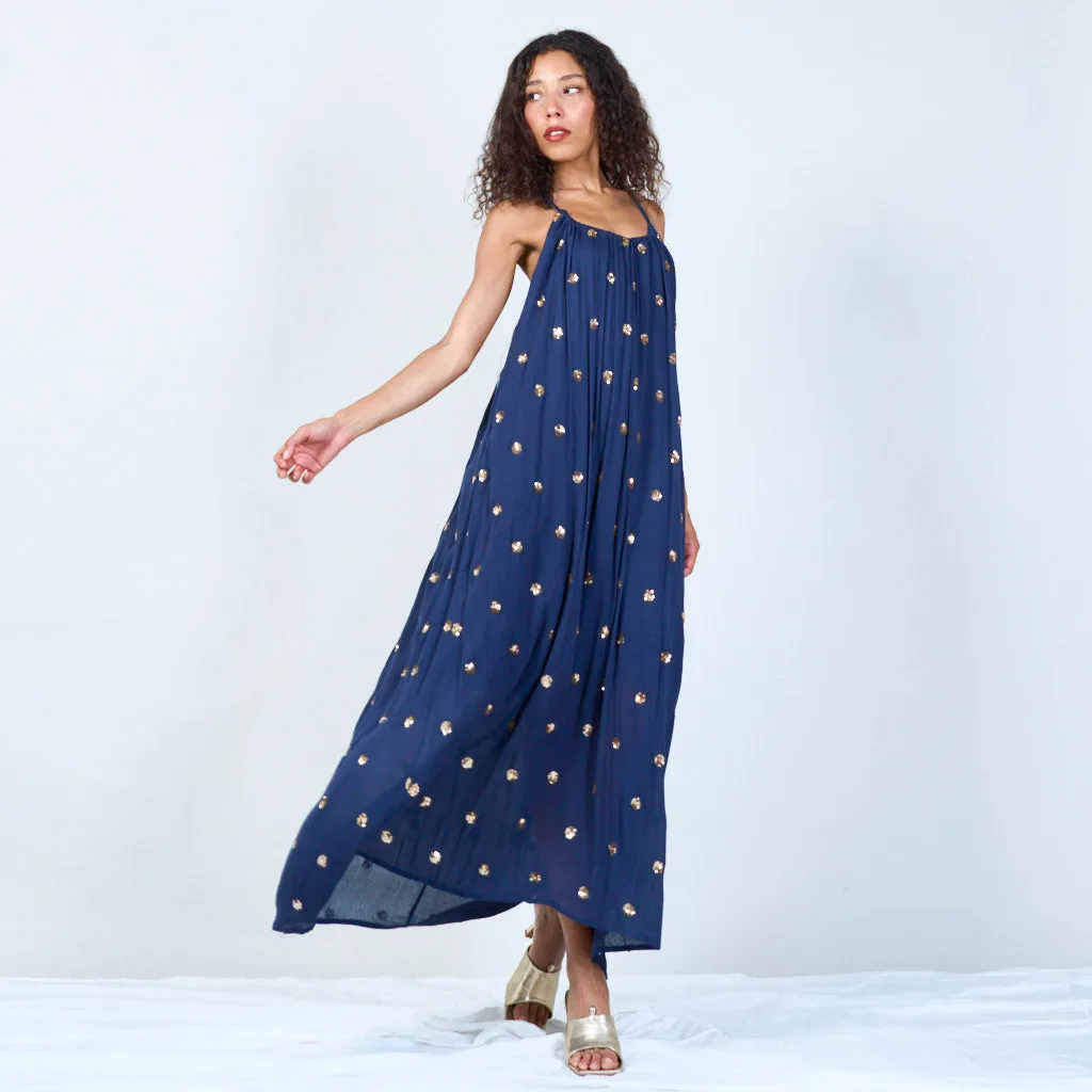 Maxi dress with delicate embellishments wholesale