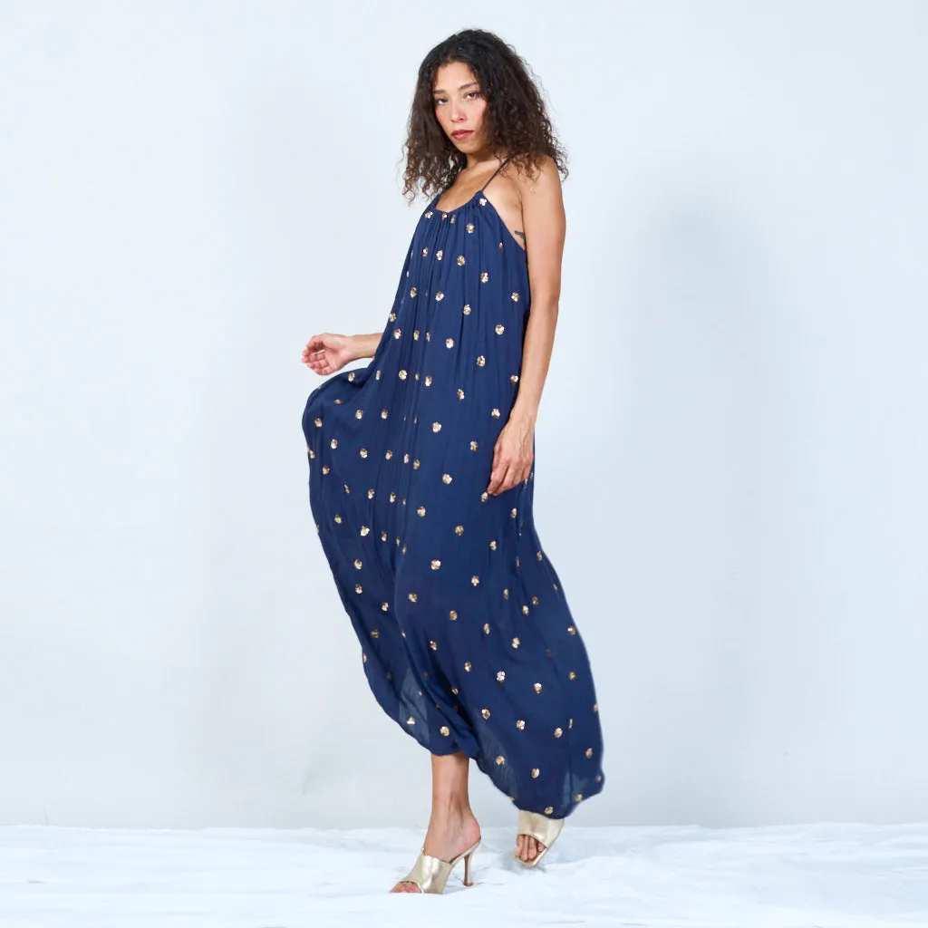 Maxi dress with delicate embellishments wholesale