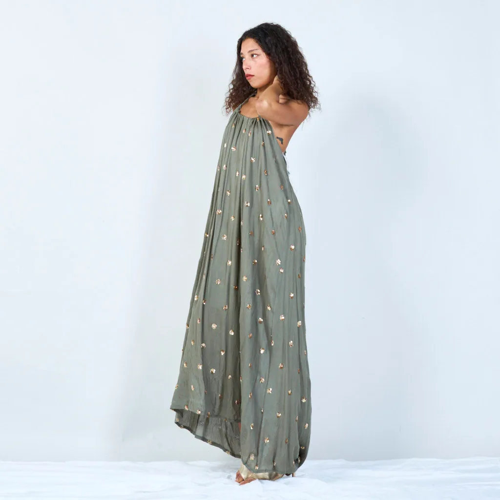 Maxi dress with delicate embellishments wholesale