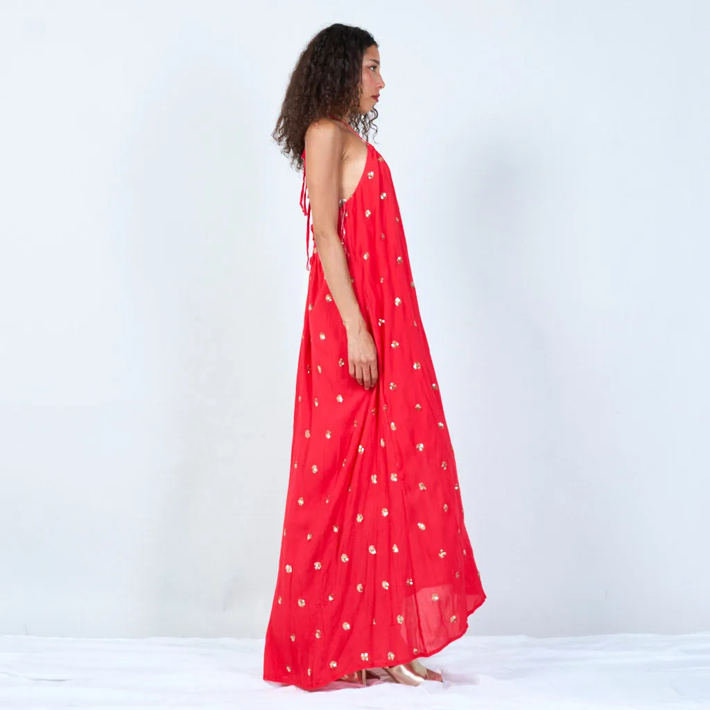 Maxi dress with delicate embellishments wholesale