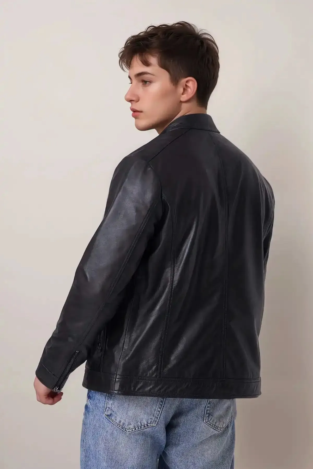 Men Club Night Classic Leather Jacket