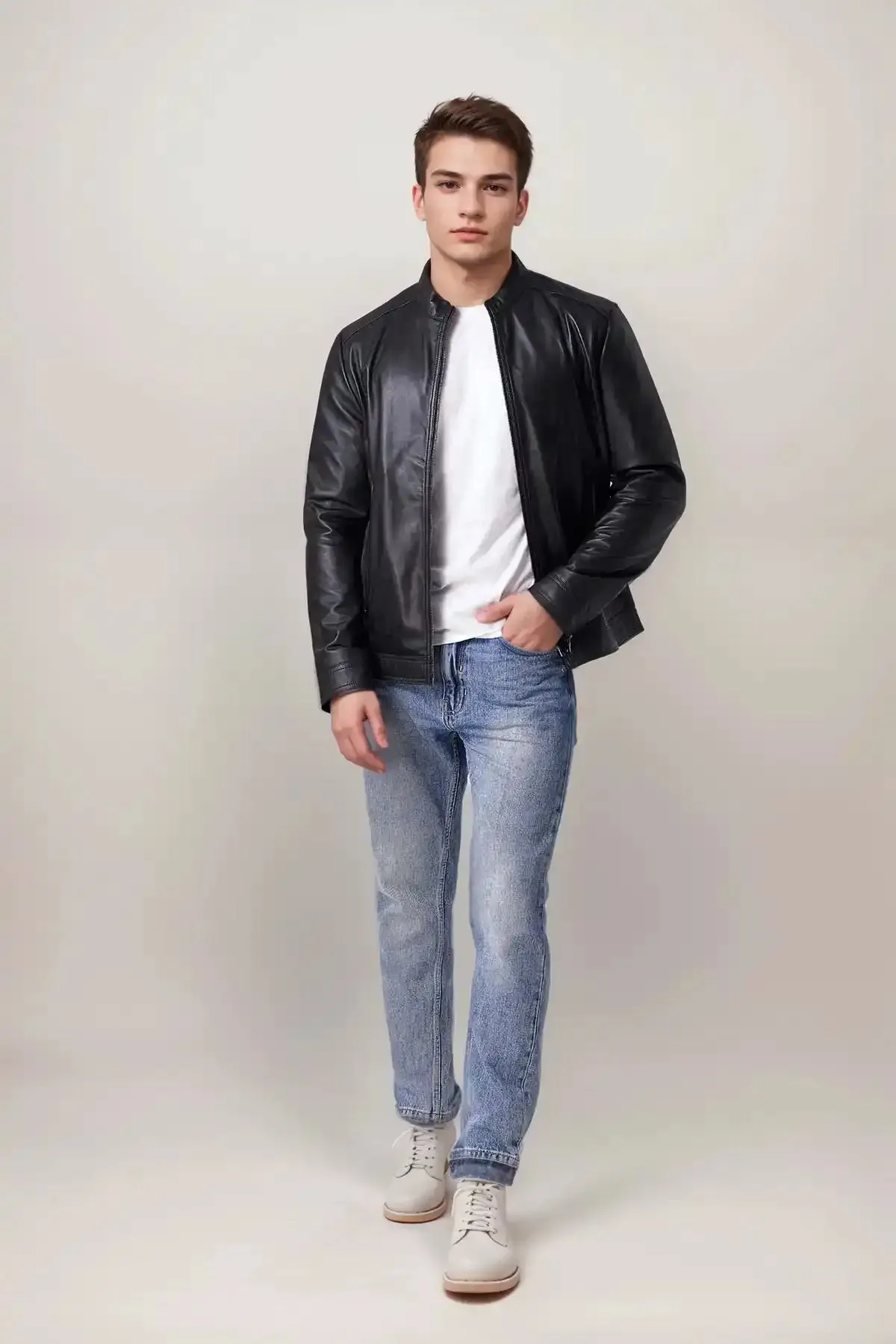 Men Club Night Classic Leather Jacket