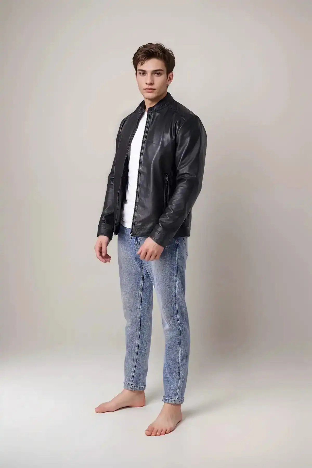 Men Club Night Classic Leather Jacket