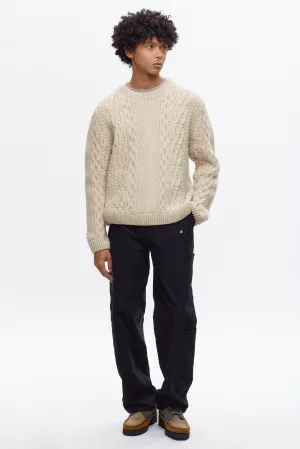 Men's Fisherman Sweater in Moon