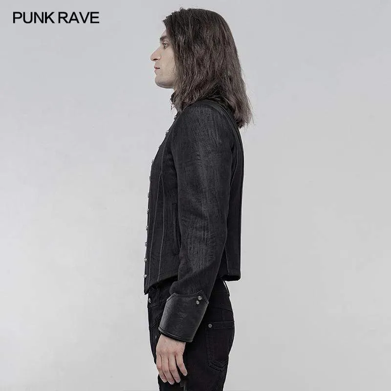 Men's Punk Metal Nail Short Coats