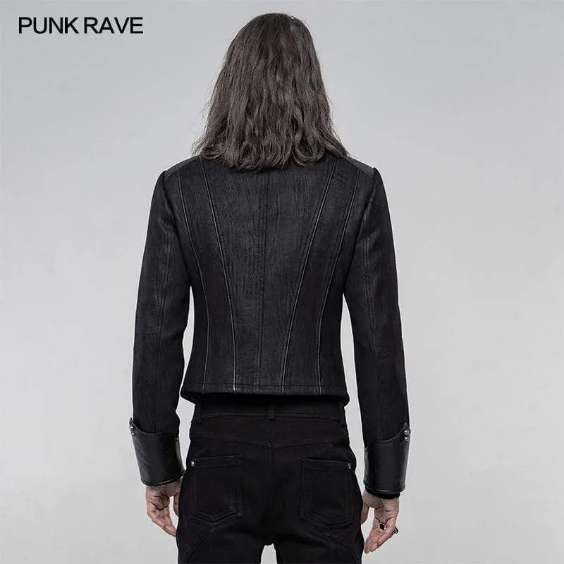 Men's Punk Metal Nail Short Coats
