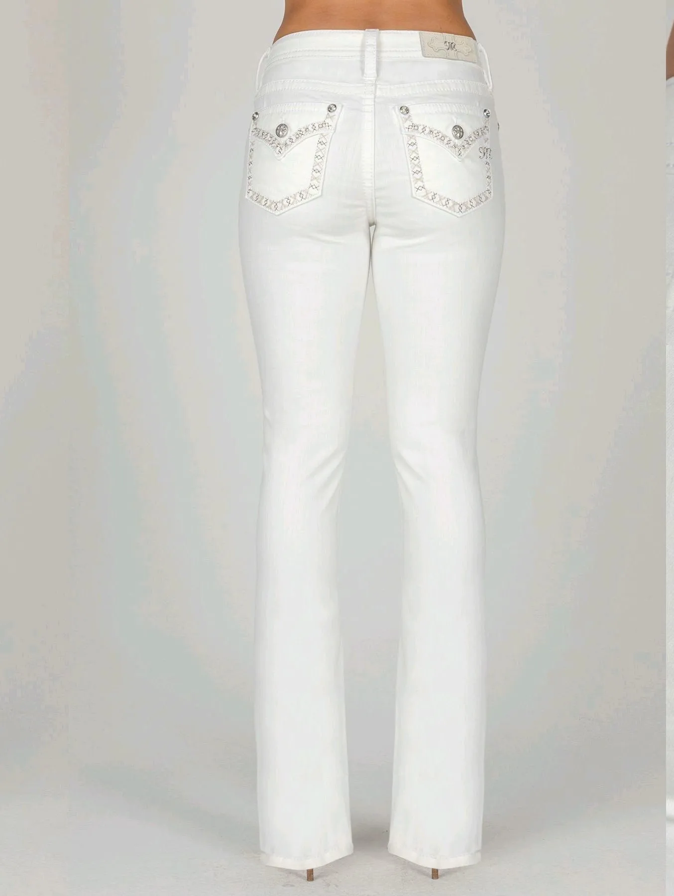 MM Mid Rise BootCut-White