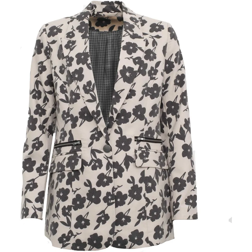 Monalisa Blazer - Grey Flower