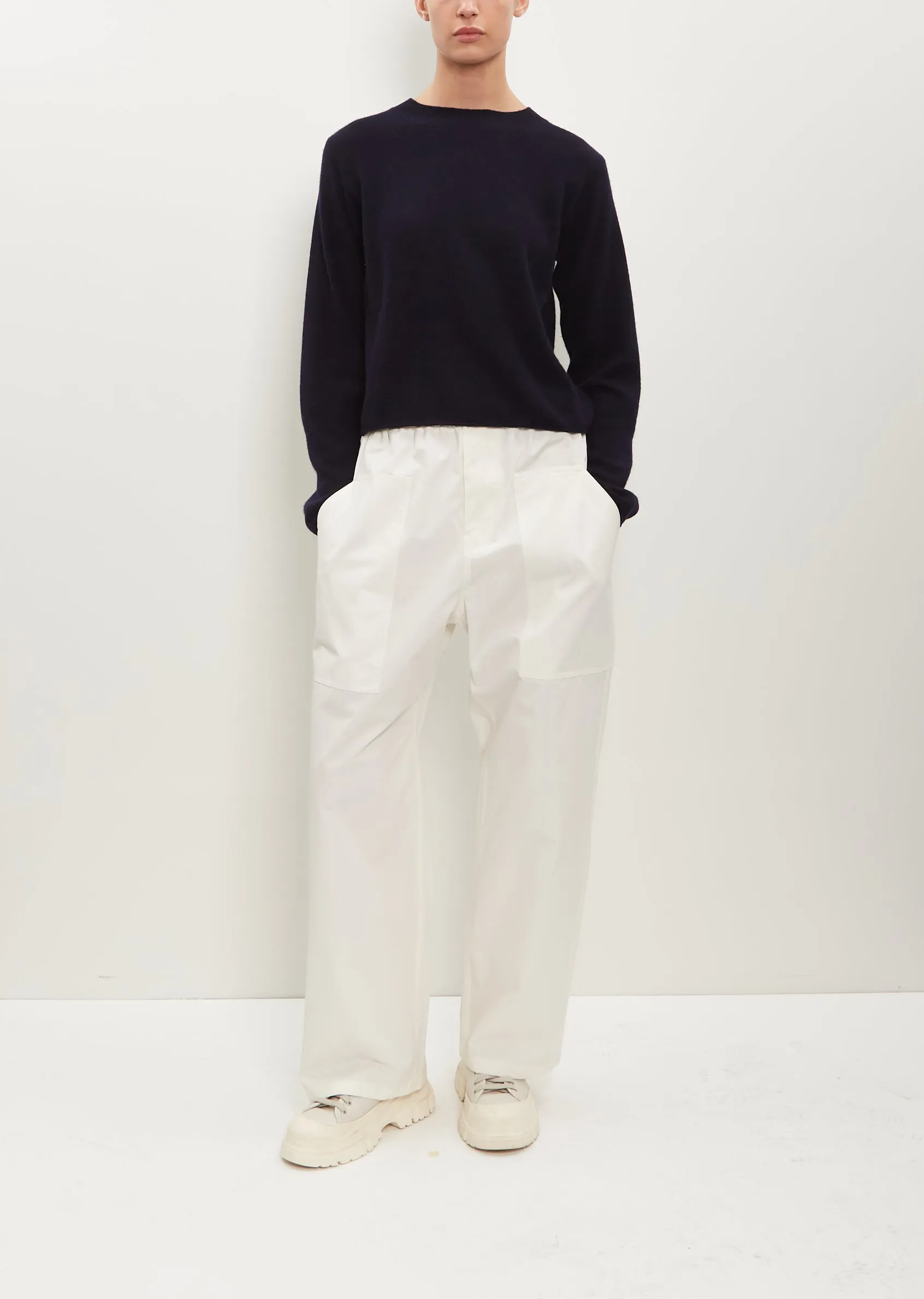 Mousse Wool-Cashmere Sweater — Midnight