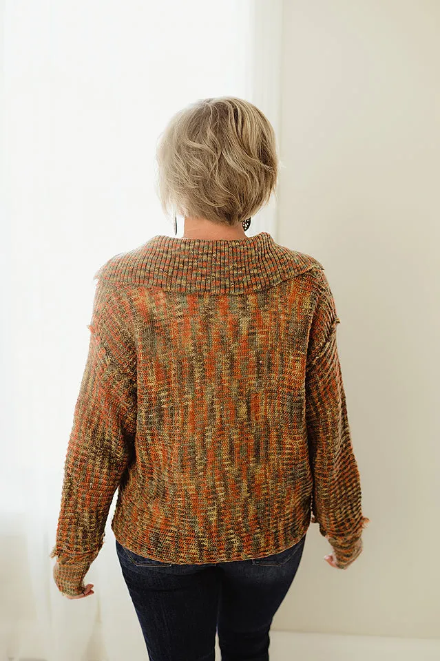 Multi Colored Loose Fit Sweater