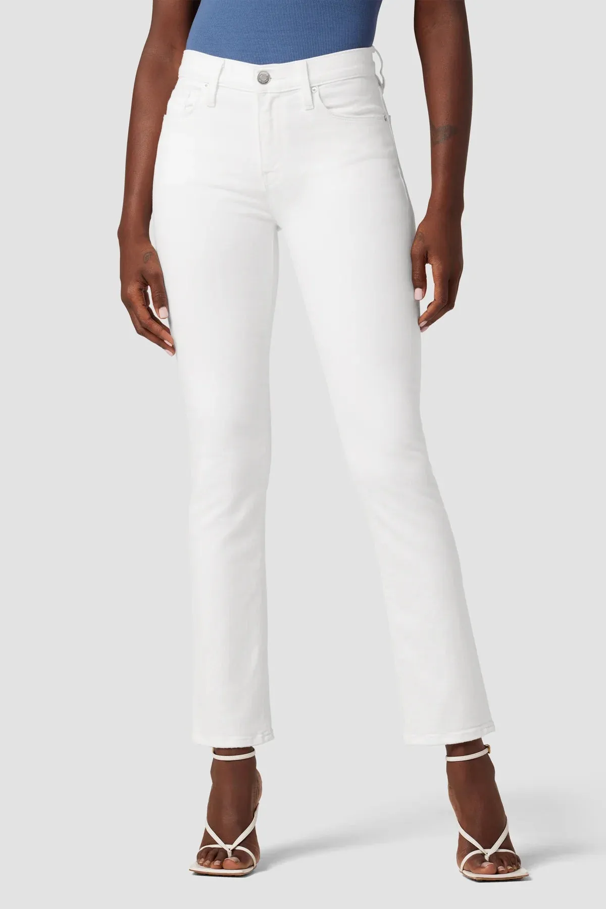 Nico Mid-Rise Straight White Denim