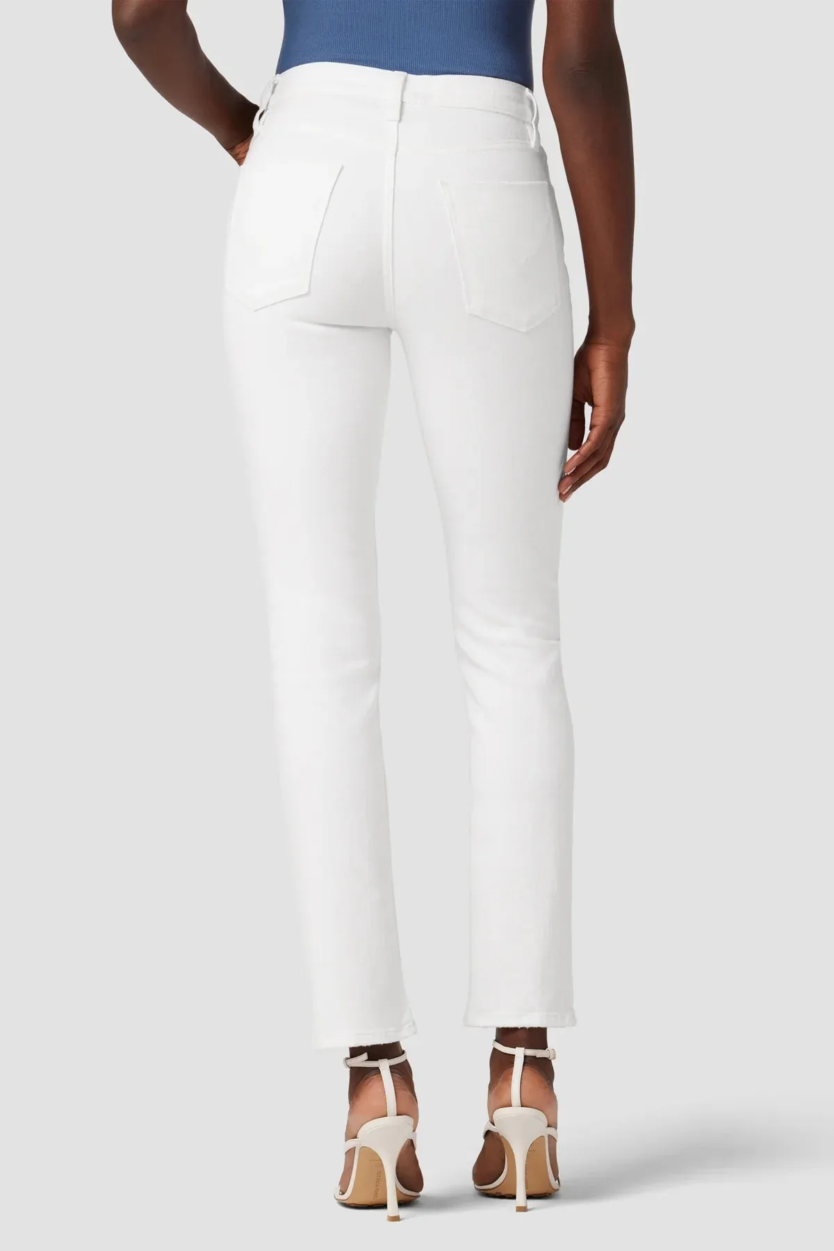 Nico Mid-Rise Straight White Denim