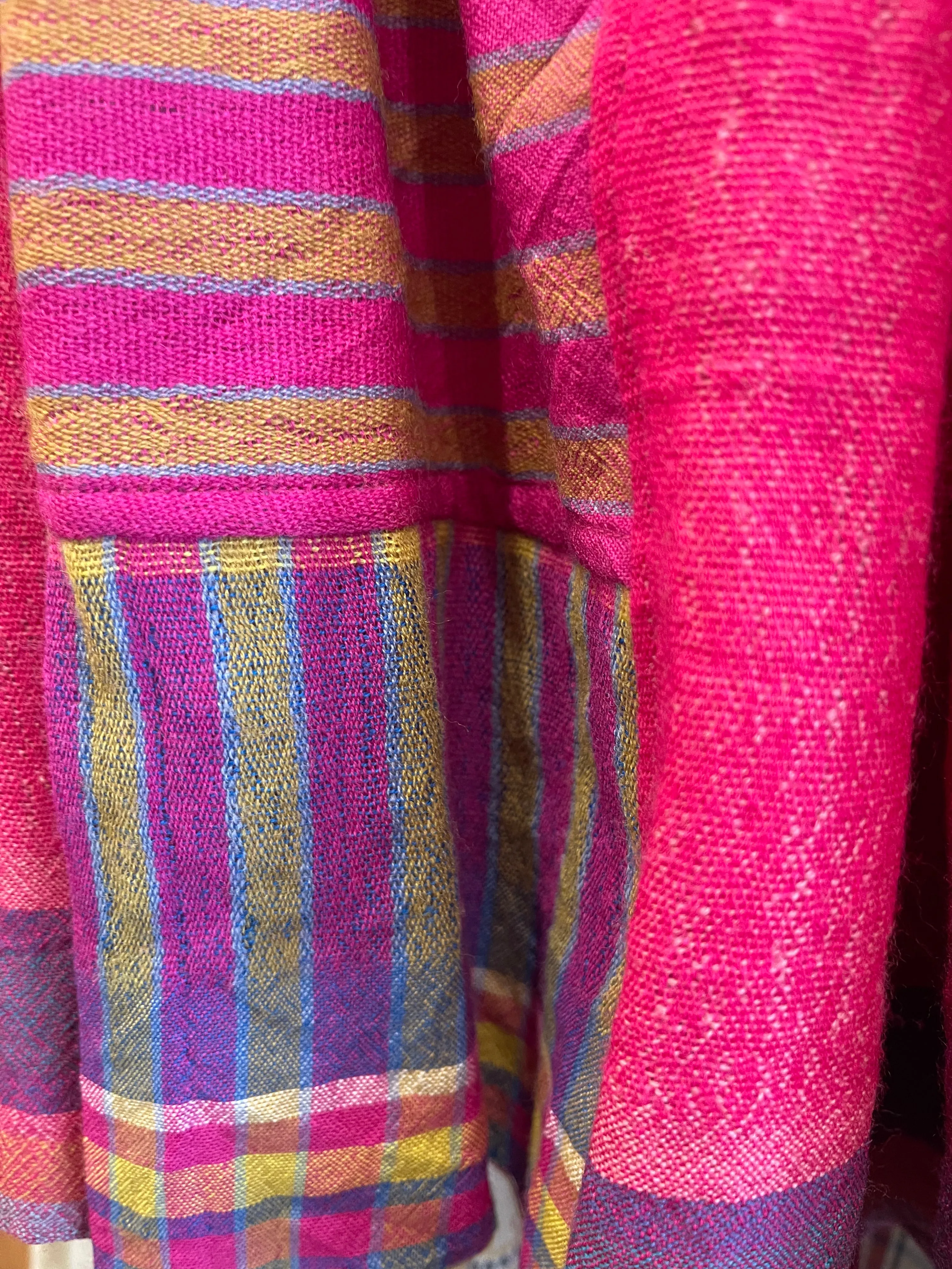 NILGIRI - Wool/Silk Jacket in Neon Pink