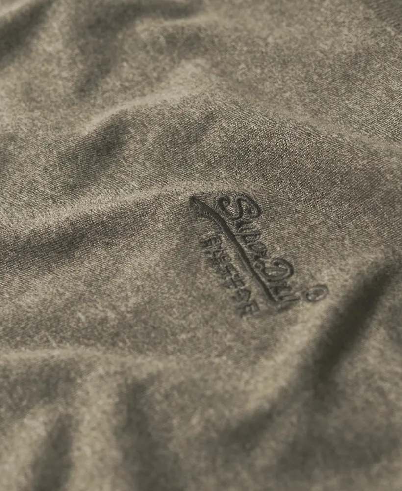 Organic Cotton Essential Logo T-Shirt - Ash Olive Marl