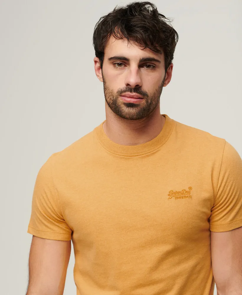 Organic Cotton Essential Logo T-Shirt - Ochre Yellow Marl