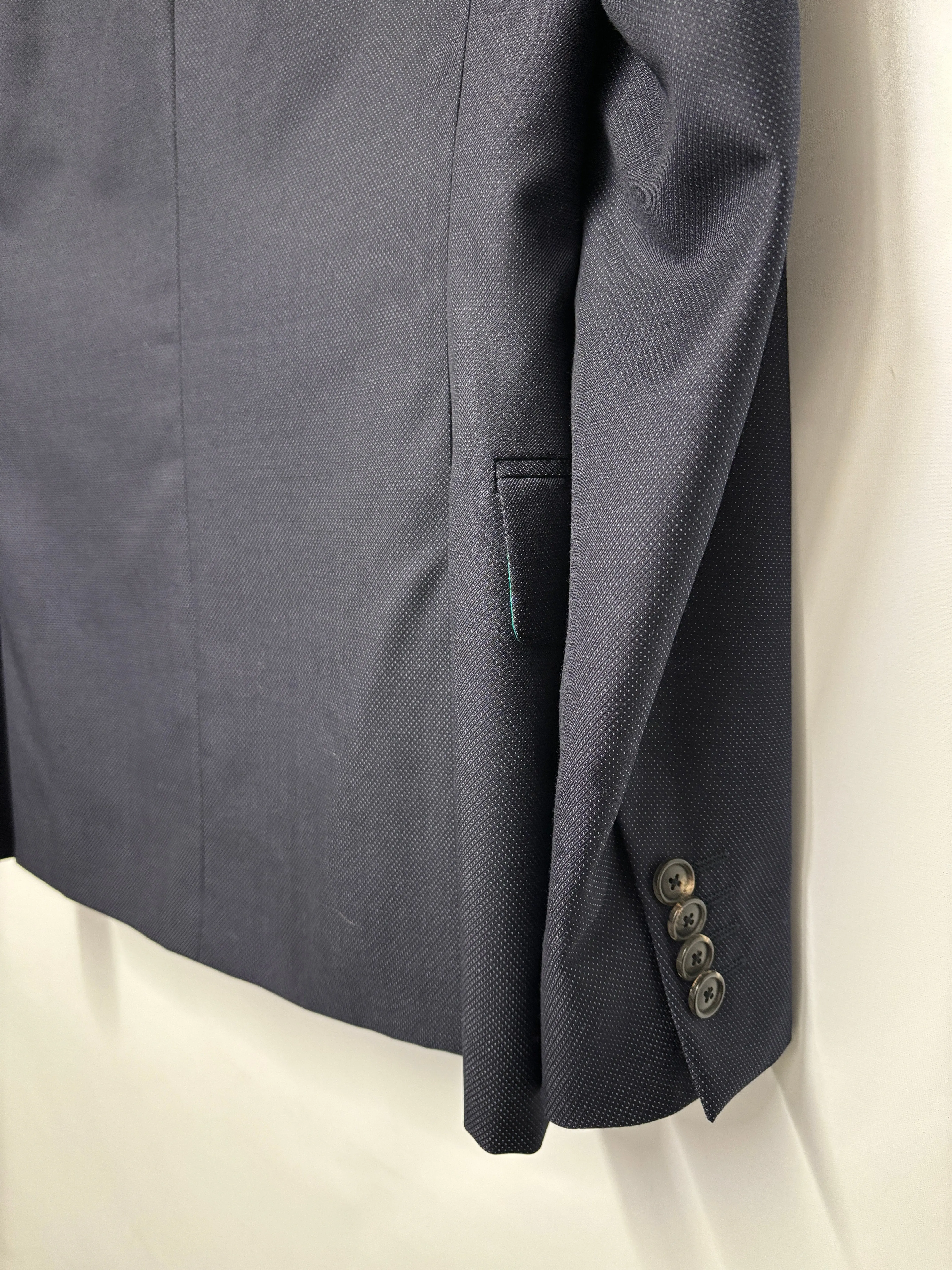 Paul Smith Navy 100% Wool Suit Blazer and Tailored Trousers R38