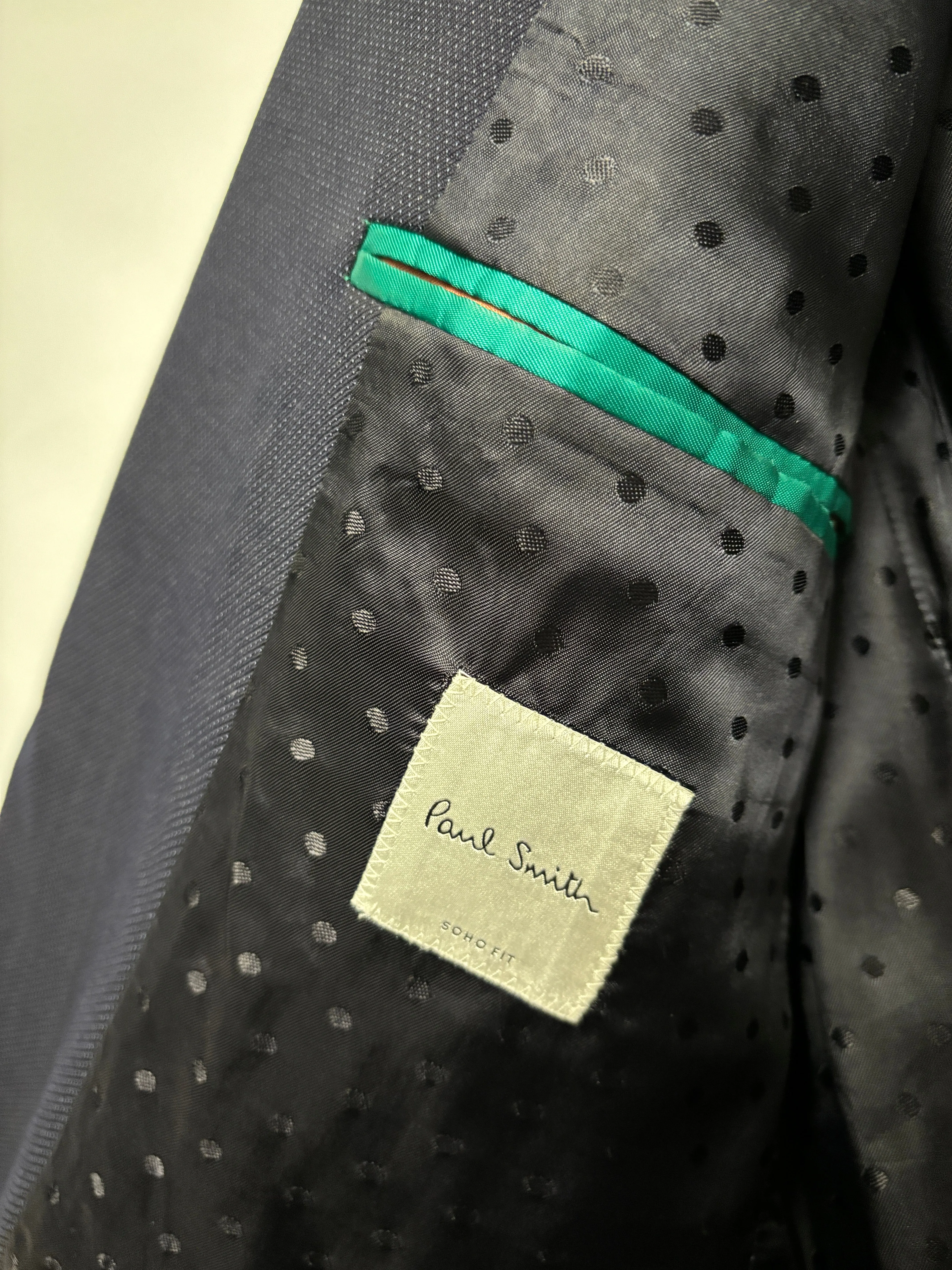 Paul Smith Navy 100% Wool Suit Blazer and Tailored Trousers R38