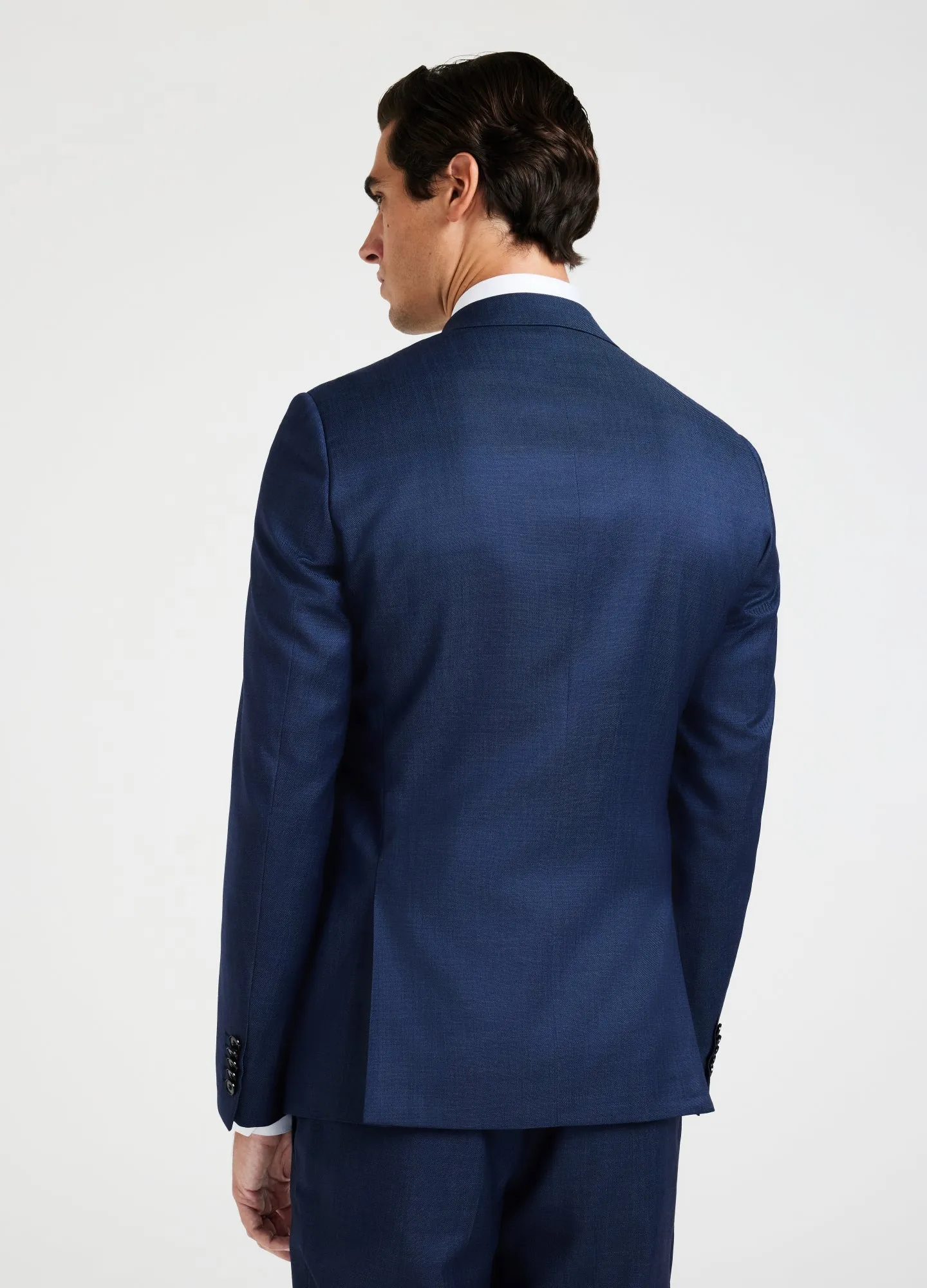 Pinpoint Twill Suit Jacket Blue