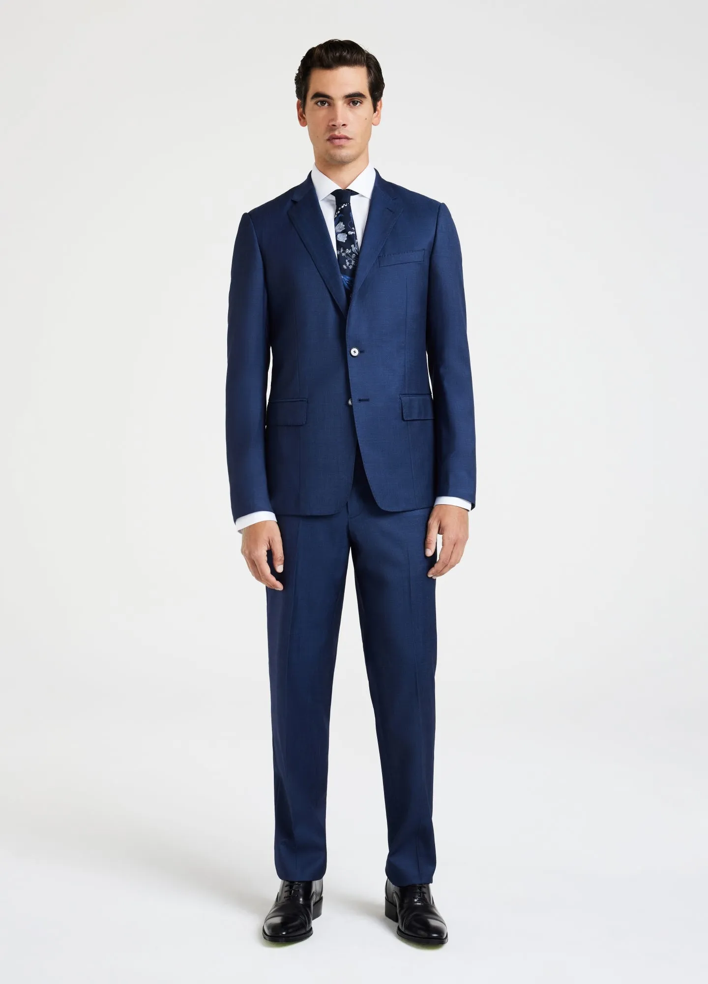 Pinpoint Twill Suit Jacket Blue