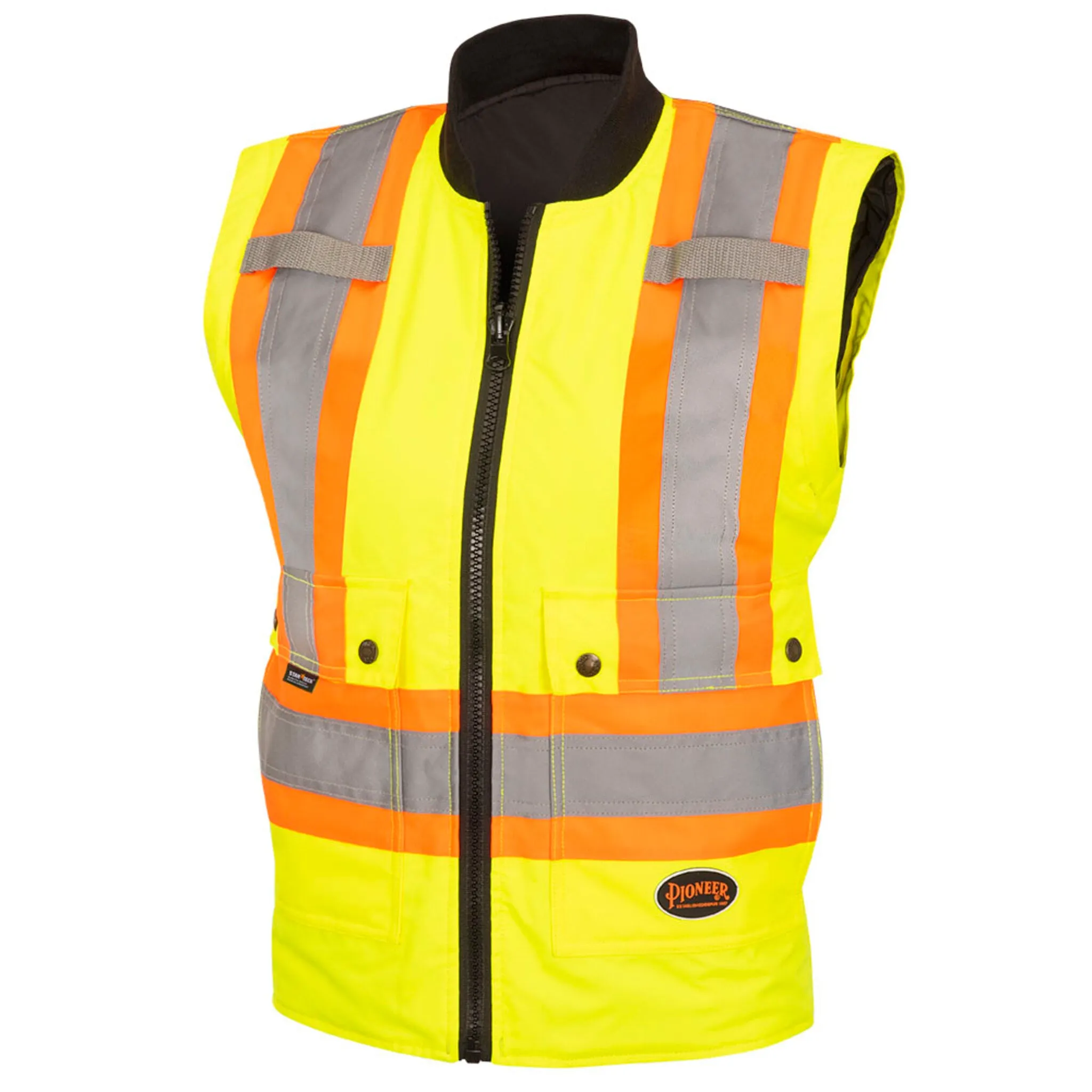 Pioneer Women's Hi-Vis 7-in-1 Waterproof Safety Jacket, Reflective, Weatherproof, Versatile Workwear – Adaptable Protection and Comfort | Sizes XS-4XL