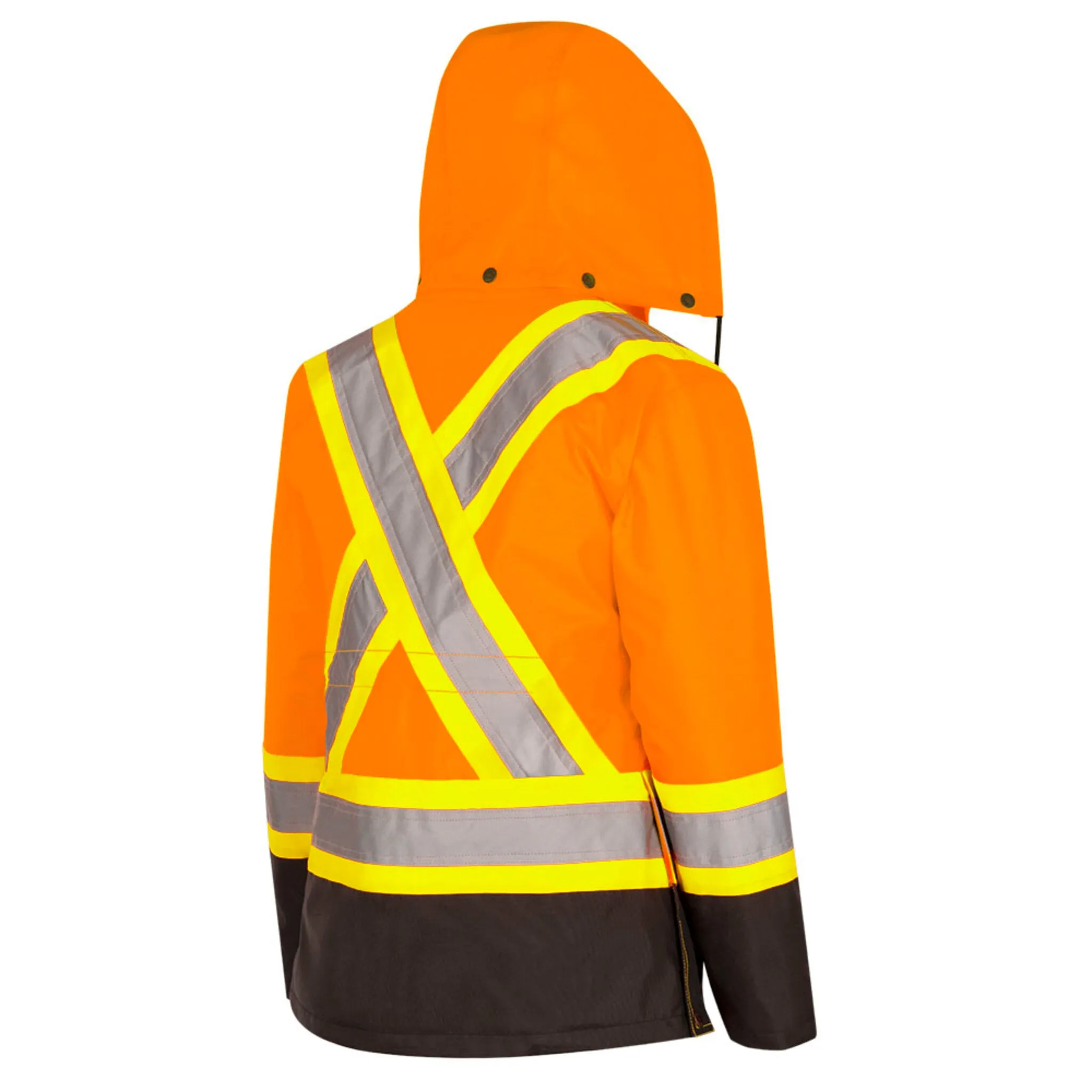 Pioneer Women's Hi-Vis 7-in-1 Waterproof Safety Jacket, Reflective, Weatherproof, Versatile Workwear – Adaptable Protection and Comfort | Sizes XS-4XL