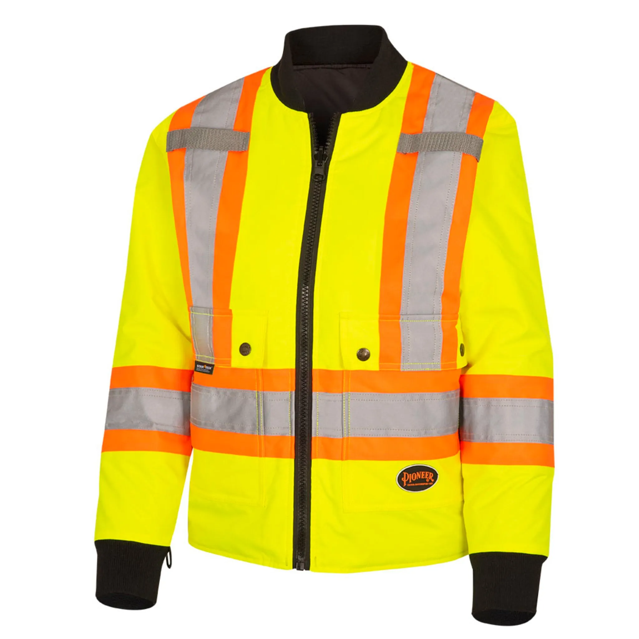Pioneer Women's Hi-Vis 7-in-1 Waterproof Safety Jacket, Reflective, Weatherproof, Versatile Workwear – Adaptable Protection and Comfort | Sizes XS-4XL