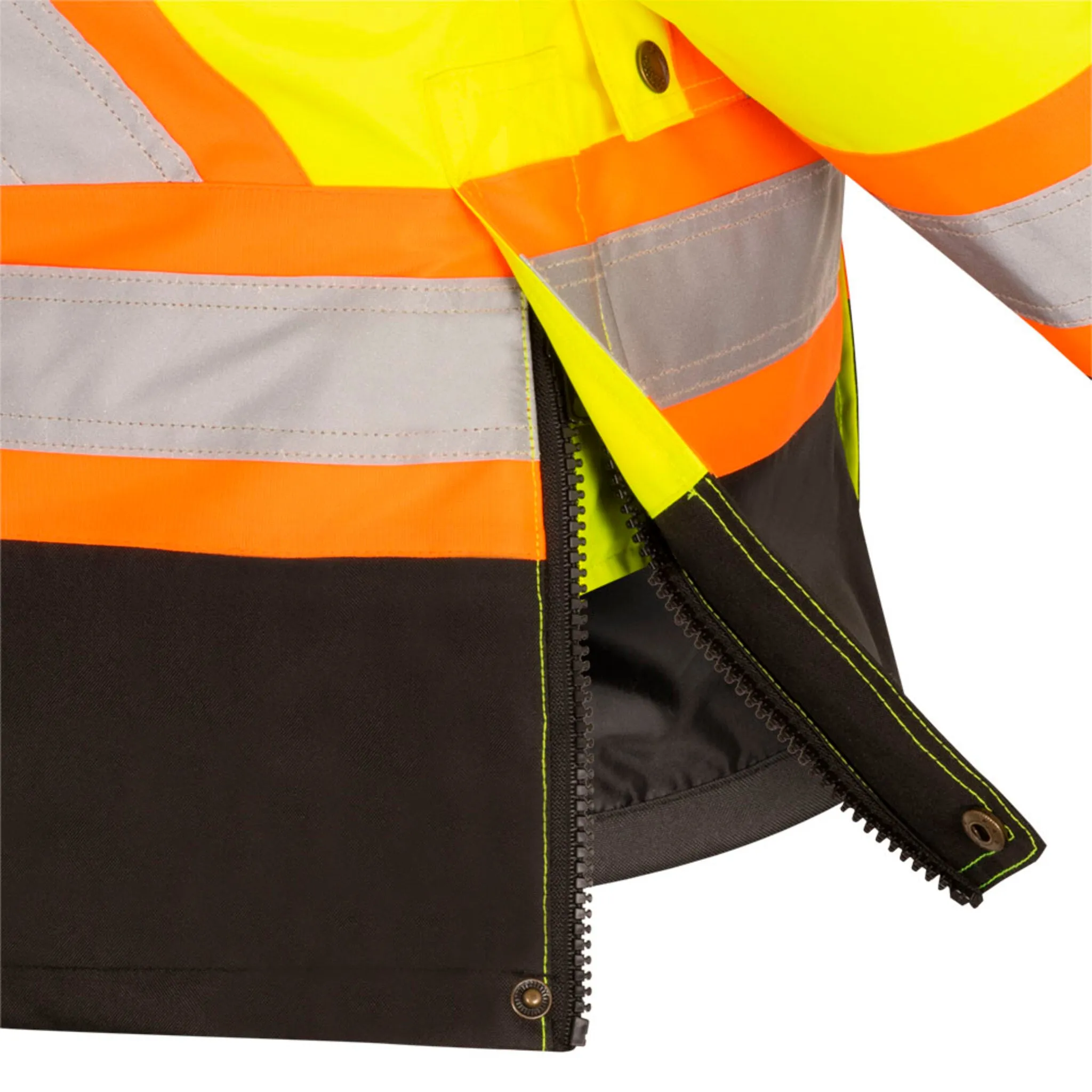 Pioneer Women's Hi-Vis 7-in-1 Waterproof Safety Jacket, Reflective, Weatherproof, Versatile Workwear – Adaptable Protection and Comfort | Sizes XS-4XL