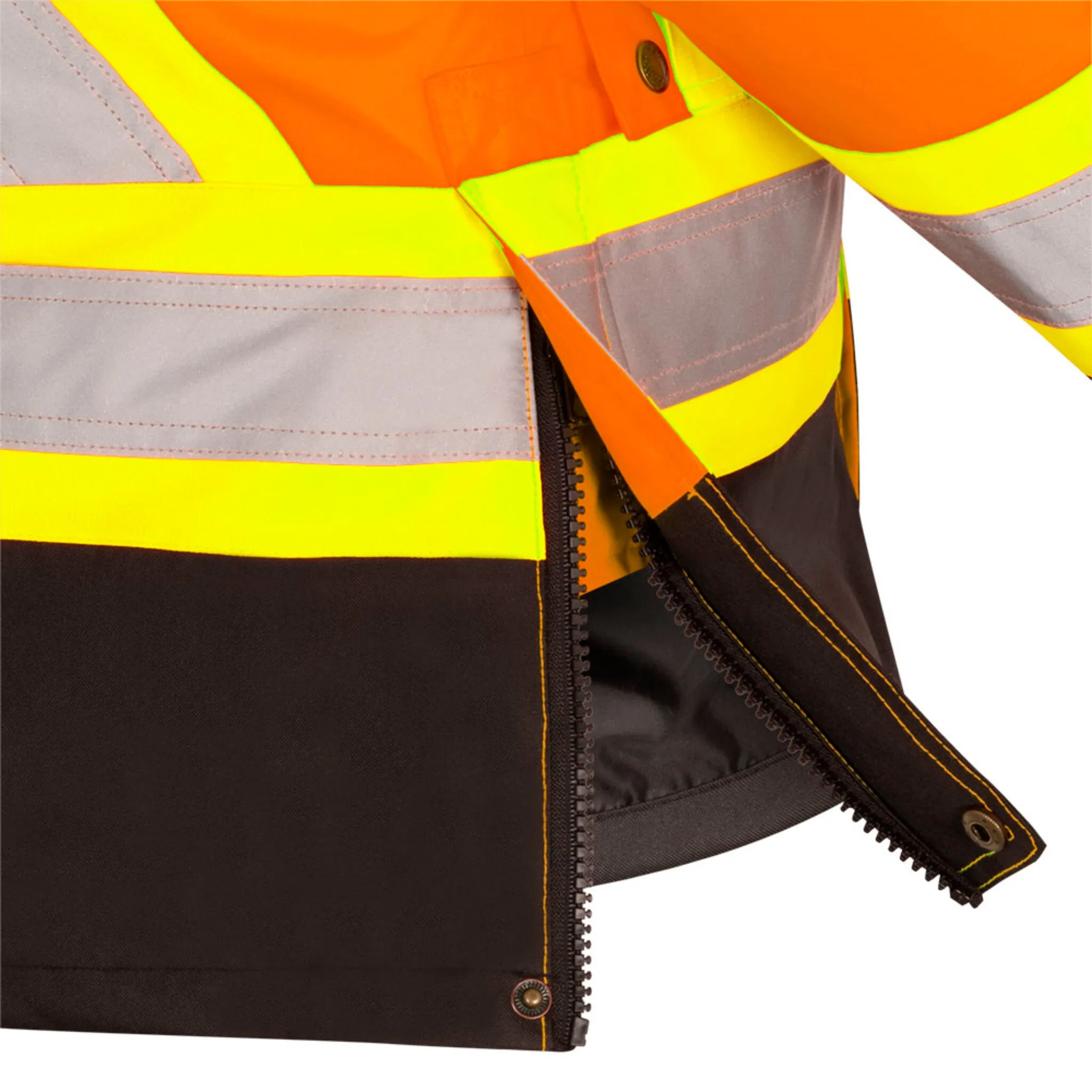Pioneer Women's Hi-Vis 7-in-1 Waterproof Safety Jacket, Reflective, Weatherproof, Versatile Workwear – Adaptable Protection and Comfort | Sizes XS-4XL