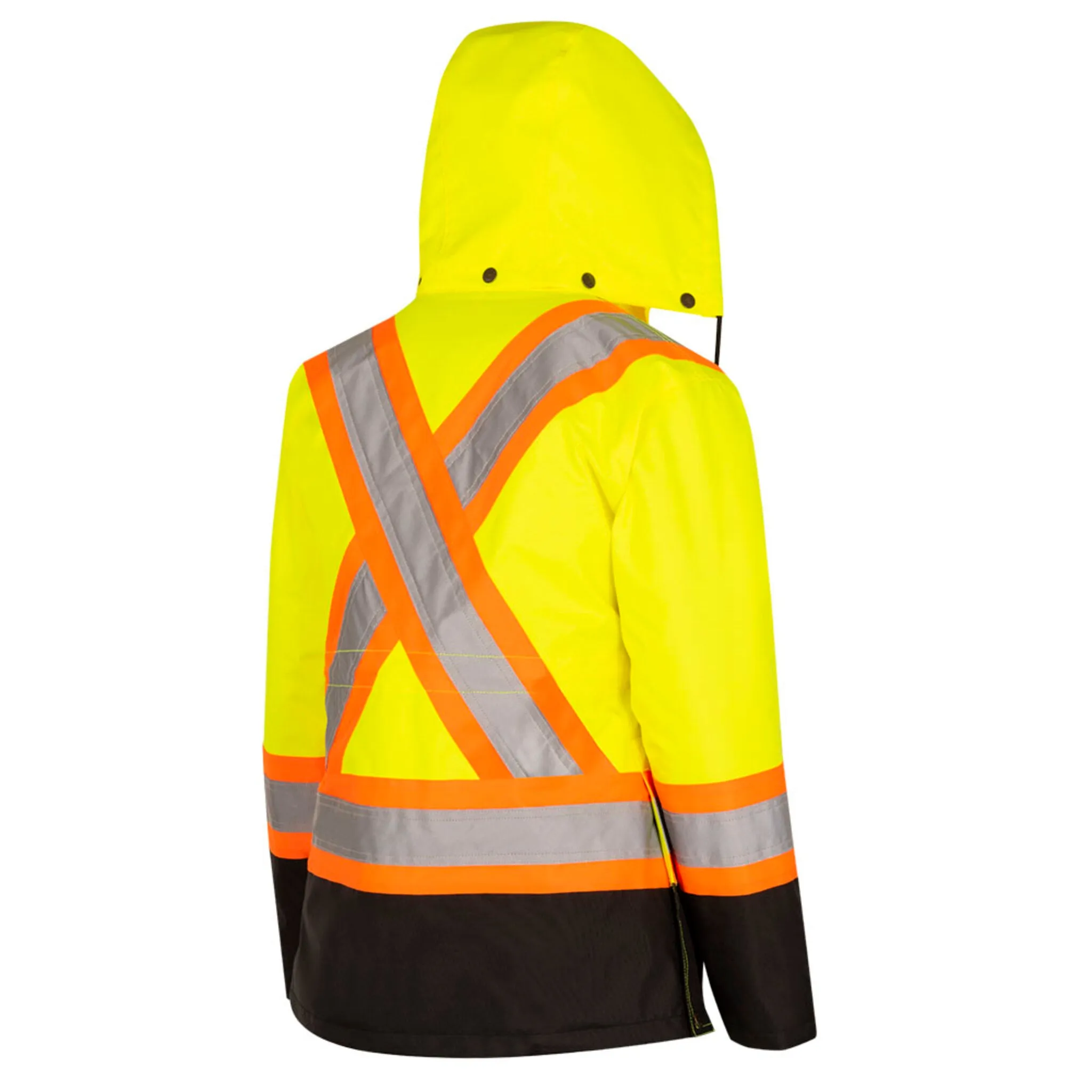 Pioneer Women's Hi-Vis 7-in-1 Waterproof Safety Jacket, Reflective, Weatherproof, Versatile Workwear – Adaptable Protection and Comfort | Sizes XS-4XL