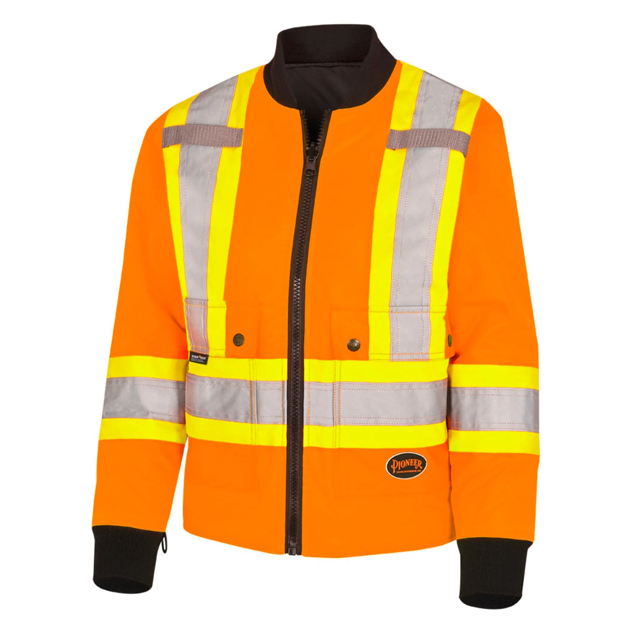 Pioneer Women's Hi-Vis 7-in-1 Waterproof Safety Jacket, Reflective, Weatherproof, Versatile Workwear – Adaptable Protection and Comfort | Sizes XS-4XL