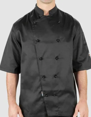 Prochef Jacket, Short Sleeve, Black, 3XL (Order in item)