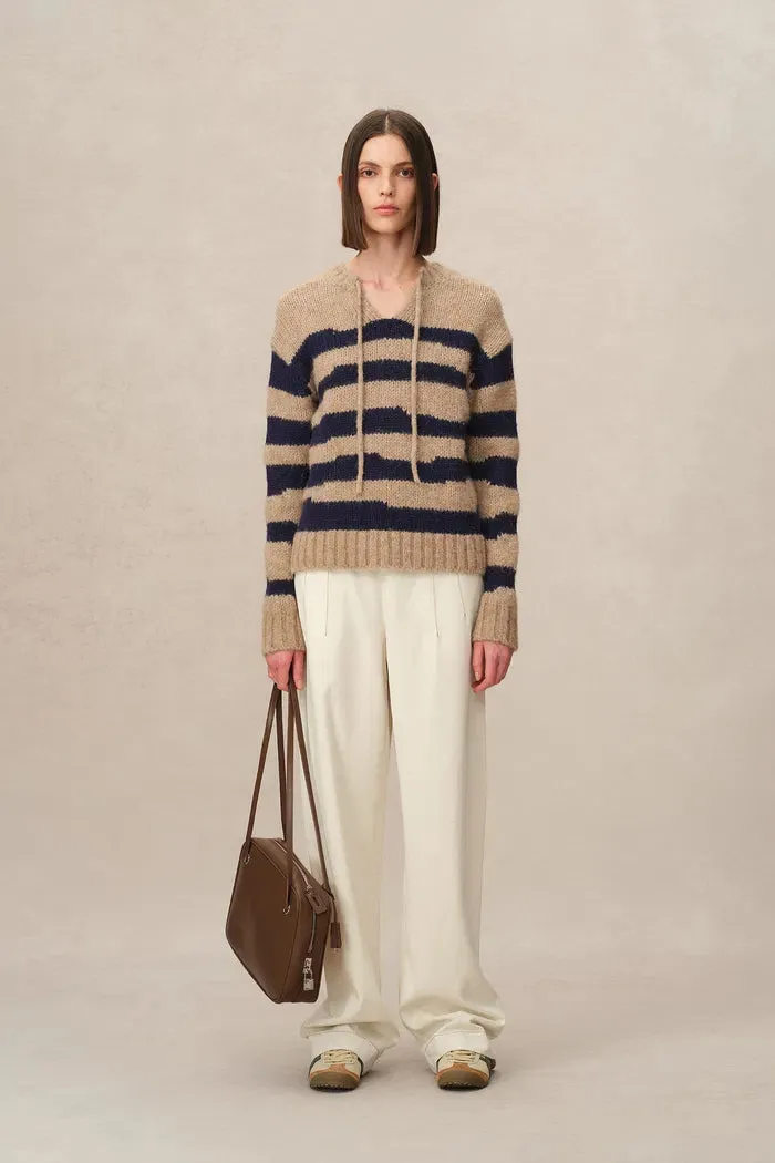 Ray Striped Sweater in Alpaca-Wool Blend Knit
