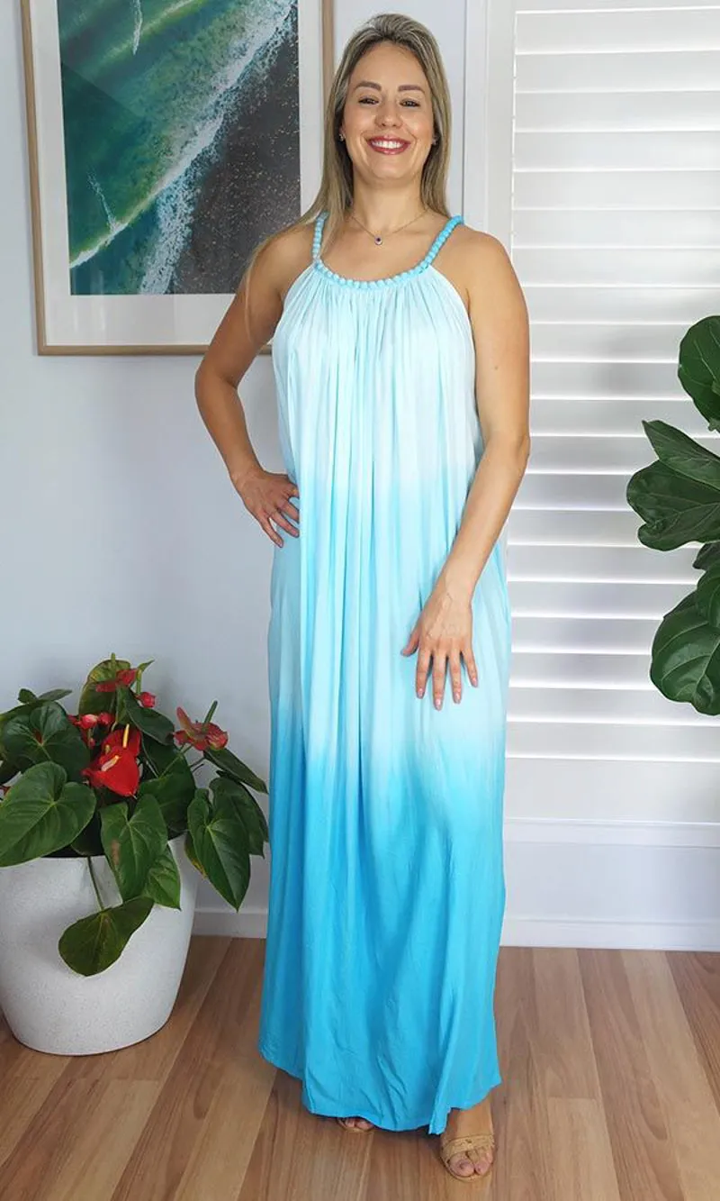 Rayon Dress Delta Long Dip Dye, More Colours