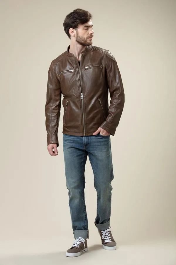 Sheep Skin Style Leather Jacket by TJS
