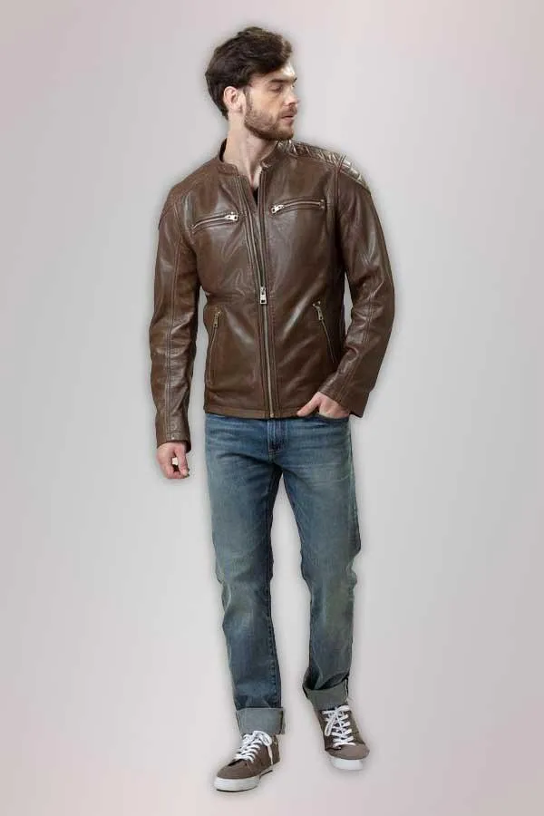 Sheep Skin Style Leather Jacket by TJS