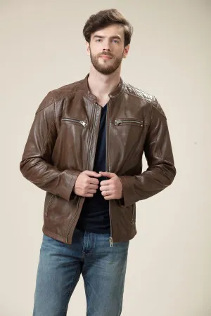 Sheep Skin Style Leather Jacket by TJS