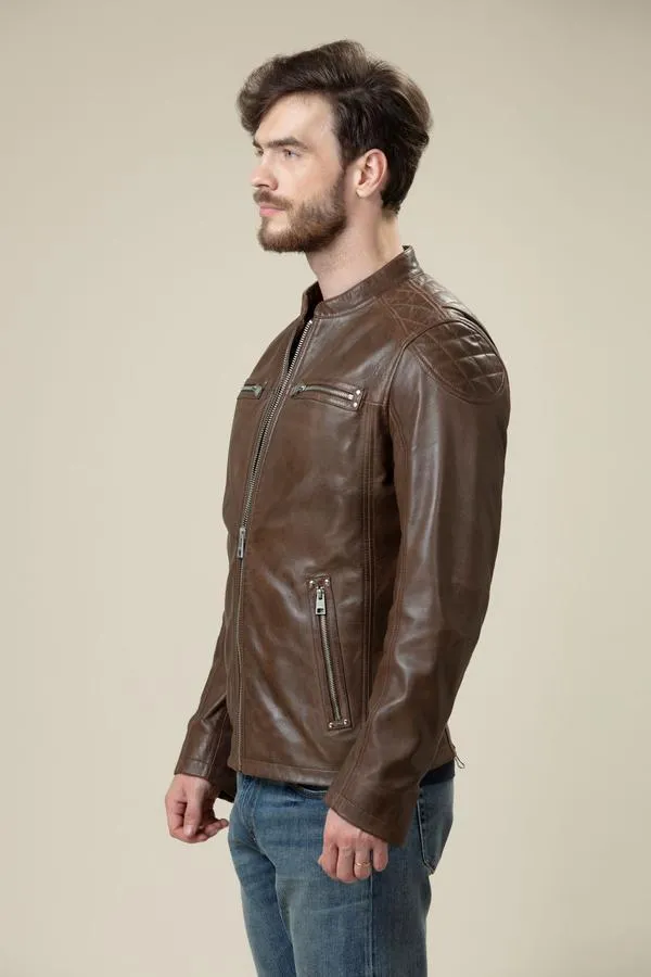 Sheep Skin Style Leather Jacket by TJS