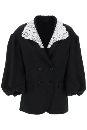 Simone Rocha Oversized Blazer With Lace
