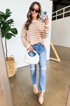 So Classic Striped Relaxed Knit Pullover