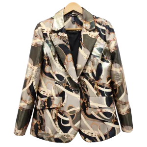 Status Jacquard Tailored Blazer Multi Tan