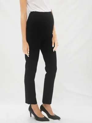 Straight Cut Ponti Maternity Work Pants - Black & Navy