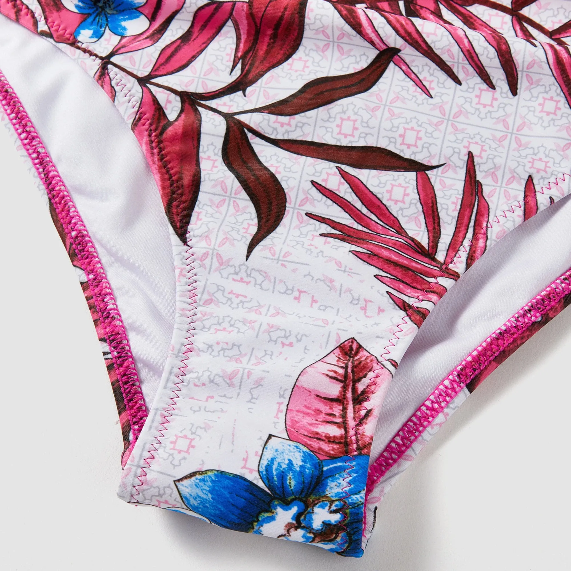 Sunset and Swim Tummy Control Design Bikini mit hoher Taille