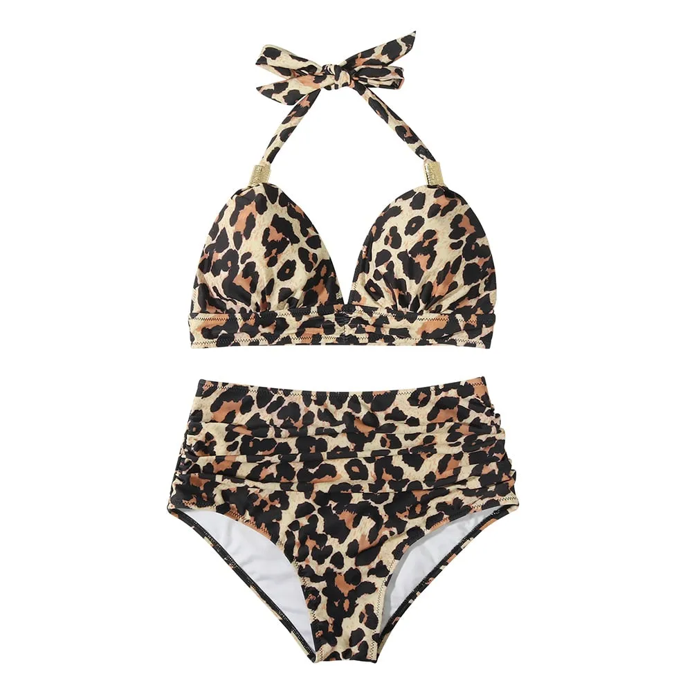 Sunset and Swim Tummy Control Zweiteilige Push-Up-Bikini-Badebekleidung