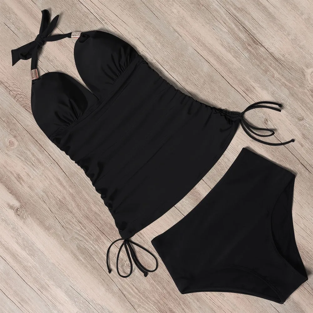 Sunset and Swim Tummy Control Zweiteilige Push-Up-Bikini-Badebekleidung
