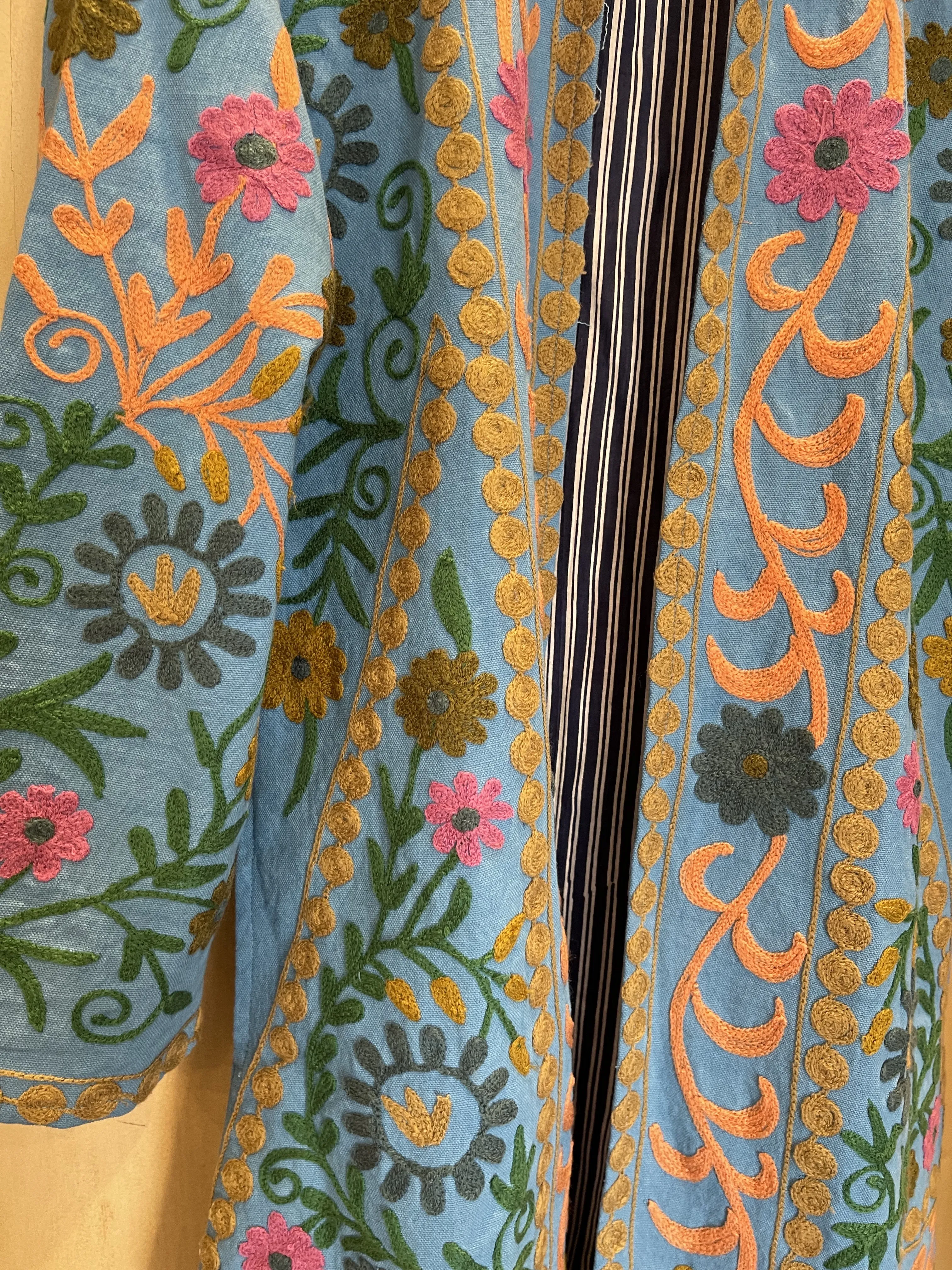 Suzani Tribal Jacket Long - Moonlight Apricot