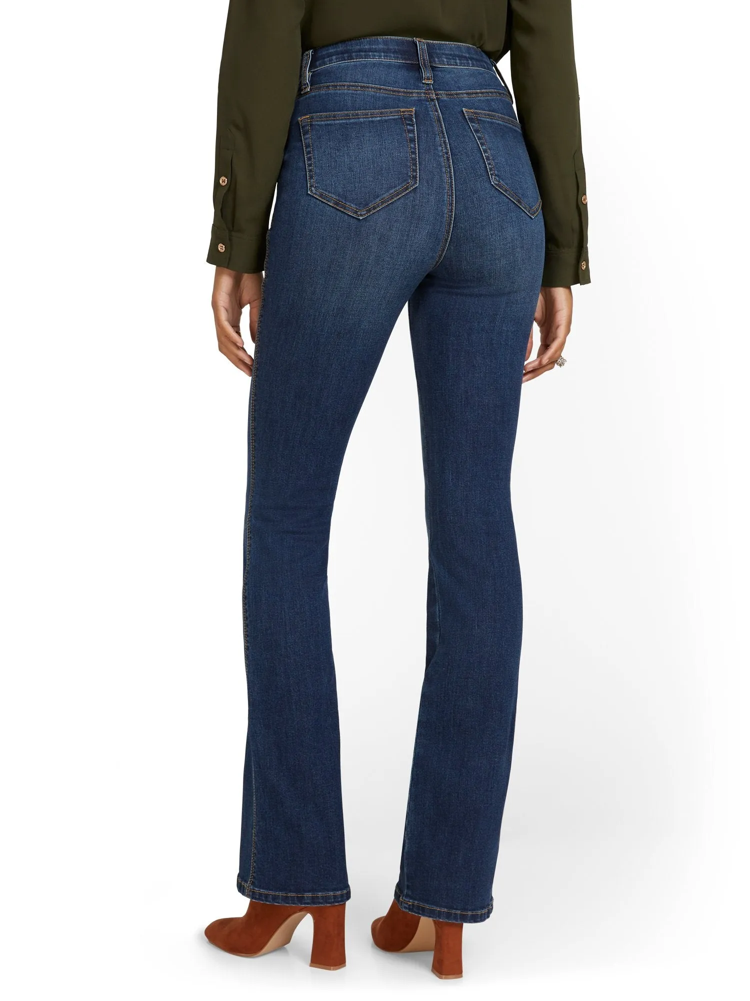 Tall High-Waisted Curvy Essential Bootcut Jeans - Foxy Blue Wash