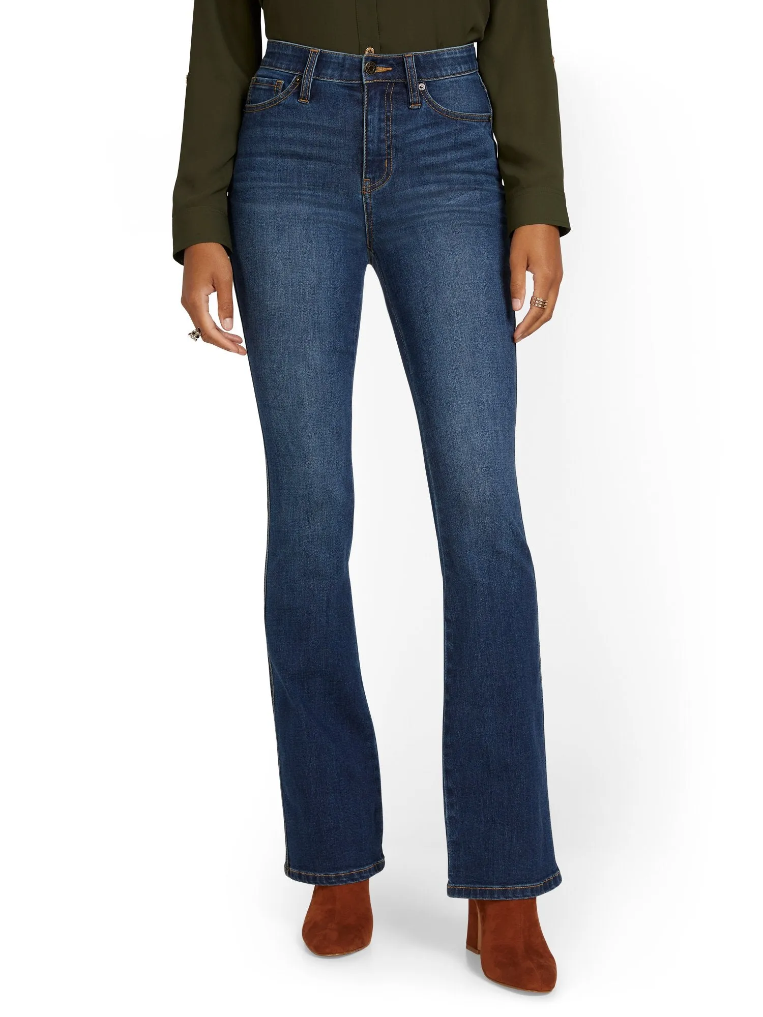 Tall High-Waisted Curvy Essential Bootcut Jeans - Foxy Blue Wash