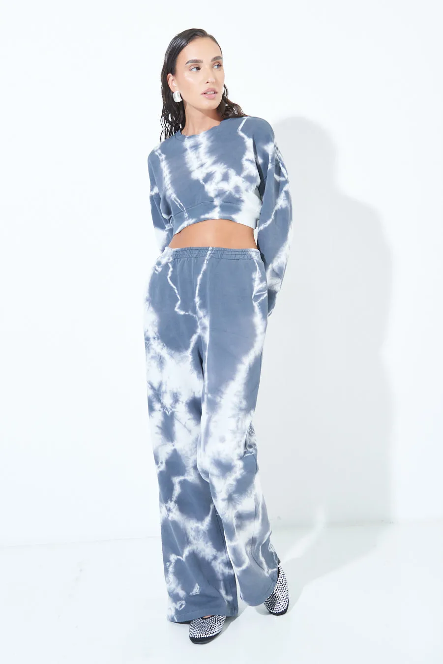 Tie-dye wide-leg pants wholesale