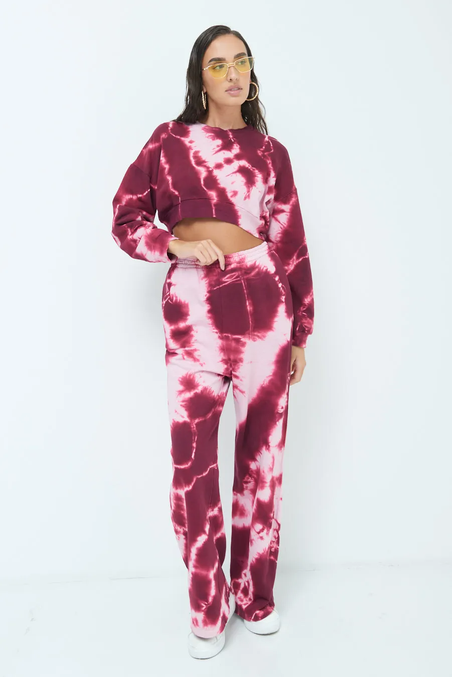 Tie-dye wide-leg pants wholesale
